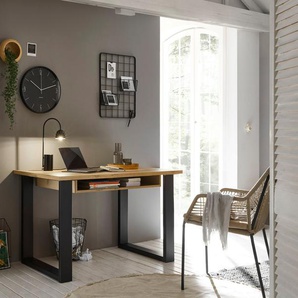 Home affaire Schreibtisch SHERWOOD, mit Scheunentorbeschlag aus Metall, Breite 125 cm