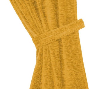 Raffhalter WIRTH Thermo-Chenille 288g/m² Gr. B/H: 100 cm x 6 cm, goldfarben (altgoldfarben) Raffhalter