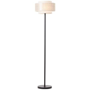 Brilliant Leuchten Stehlampe Odar, ohne Leuchtmittel, 152,5 cm Höhe, Ø 36 cm, E27, Metall/Textil/Papier, schwarz/beige
