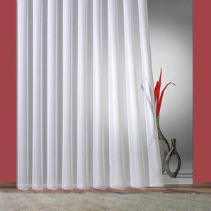 Gardine WECKBRODT Fee Gardinen Gr. 175 cm, Faltenband, 750 cm, weiß Gardinenstore Gardinen nach Räumen Gardine Store, Webgardine, halbtransparent, Faltenband 1:3, Bleibandabschluss Bestseller