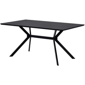 Schwarzer Esstisch mit Gestell aus Stahl modernem Design