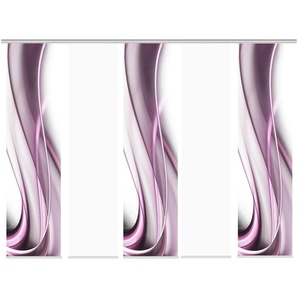 Schiebevorhang Set 5tlg. | lila/violett | 60 cm | 245 cm |