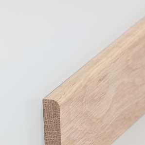 Südbrock Holz-Fußleiste 13 x 70 mm, Oberkante abgerundet, fallende Längen