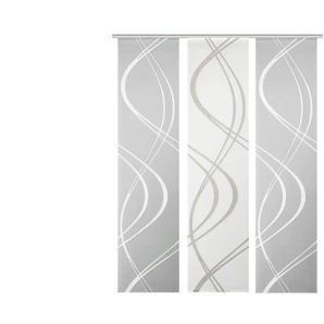 Schiebevorhang Set 3tlg. | grau | 60 cm | 245 cm |