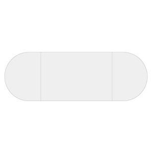 HAMMERBACHER Konferenztisch weiß oval, Rundrohr chrom, 280,0 x 80,0 x 72,0 - 74,0 cm