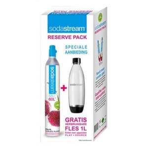 SodaStream Reserve Pack Kohlensäure-Zylinder 60 Ltr. + PET-Flasche 1L