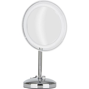 Sadena Kosmetikspiegel , Chrom , Metall, Kunststoff, Glas , 23x39.5x15 cm , Schlafzimmer, Spiegel, Schmink- & Kosmetikspiegel