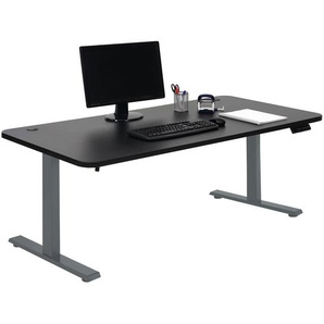 Schreibtisch HWC-D40, Computertisch, elektrisch höhenverstellbar 160x80cm 53kg ~ schwarz, anthrazit-grau