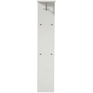 Moderano Garderobenpaneel , Weiß, Chrom , Metall , 33x167x31 cm , Aufhängemöglichkeit , Garderobe, Garderobenpaneele