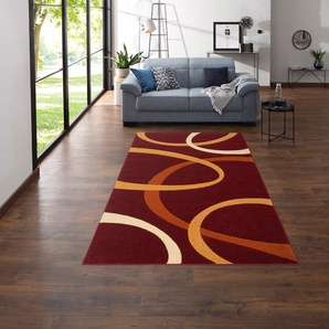 my home Teppich Bill, rechteckig, mit handgearbeitetem Konturenschnitt, Kurzflor, elegant, 3D-Design