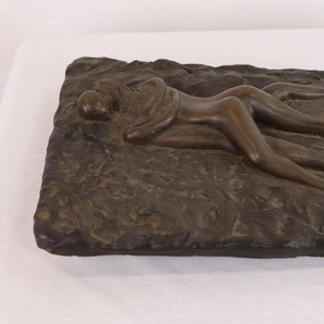 Relief aus Bronze mit Liebespaar Motiv