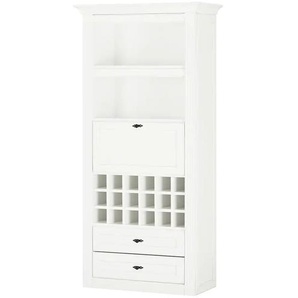 maison bleue Barschrank mit Weinregal  Petit Chalet - weiß - 93 cm - 190 cm - 44 cm | Möbel Kraft