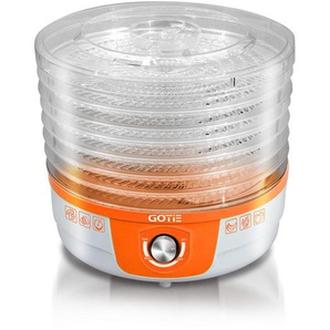 Gotie GSG-500 Dörrgerät für Lebensmittel, 250 W, 17 l, 5 Dezibel, BPA-freies Polymer, 3 Geschwindigkeiten, transparent