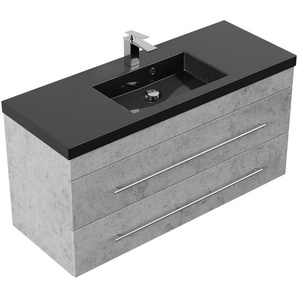 Badmöbel Neo schwarzes Waschbecken beton