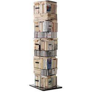 Opinion Ciatti Bücher- und CD-Säule Ptolomeo X4 schwarz, Designer Bruno Rainaldi, 197x52x52 cm