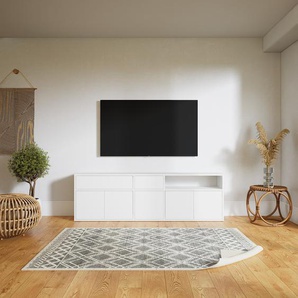 Sideboard Weiß - Sideboard: Schubladen in Weiß & Türen in Weiß - Hochwertige Materialien - 190 x 60 x 34 cm, konfigurierbar