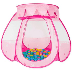 Bällebad , Mehrfarbig, Rosa, Altrosa, Pink , Kunststoff , 110x75x50 cm , Spielzeug, Kinderspielzeug, Bälle