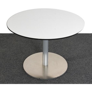 Tisch rund Ø 100,lichtgrau/silber, Stempelfuß, gebraucht