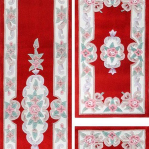 Bettumrandung Ming THEKO, Höhe 14 mm, Bettvorleger, Läufer-Set, hochwertiges Acrylgarn, florales Design