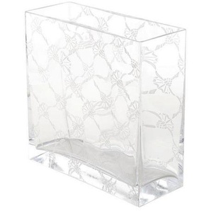 Joop! Vase Allover , Transparent , Glas , rechteckig , 20x20x8 cm , Dekoration, Vasen, Glasvasen