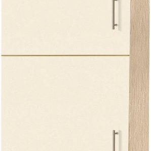 wiho Küchen Kühlumbauschrank Kiel, 60 cm breit B/H/T: x 200 57 cm, 3 beige Kühlschrankumbauschränke Küchenschränke Küchenmöbel