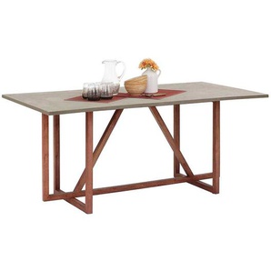Esszimmer Tisch in Beton Grau und Mangobaum 180 cm breit