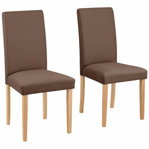 4-Fußstuhl HOME AFFAIRE Roko Stühle B/H/T: 46,5 cm x 96 cm x 57 cm, 4 St., Luxus-Microfaser, Beine Buche, braun Stühle, Sessel und Sitzbänke Stühle im 2er, 4er oder 6er-Set