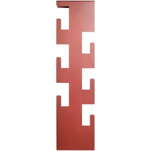 Wandgarderobe , Rot , Metall , 15x60x8 cm , Garderobe, Garderobenleisten & Garderobenhaken