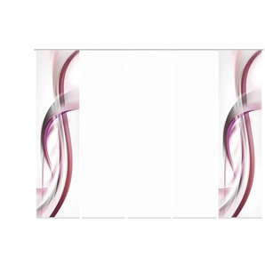 Schiebevorhang Set 5tlg. | rot | 60 cm | 245 cm |