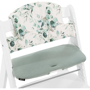 Kinder-Sitzauflage HAUCK Select, Jersey Leaves Mint Kinder-Sitzauflagen grün (jersey leaves mint) Baby Hochstühle passend für den ALPHA+ Holzhochstuhl und weitere Modelle