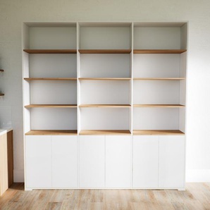 Aktenregal Weiß - Flexibles Büroregal: Türen in Weiß - Hochwertige Materialien - 226 x 234 x 34 cm, konfigurierbar