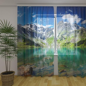 Gardinen & Vorhänge aus Chiffon transparent. Fotogardinen 3D Beautiful Moraine Lake