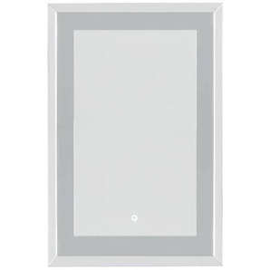 Xora Wandspiegel , Silber , Glas , rechteckig , 90x60x5.3 cm , Schlafzimmer, Spiegel, Wandspiegel