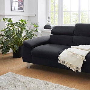 COTTA Polstergarnitur Komaris, (Set), Set: bestehend aus 2-Sitzer und Hocker, Kopfteilverstellung