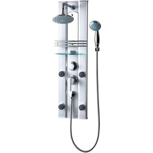 Duschsäule EISL FEELING Brausegarnituren grau (chrom) Duscharmaturen inkl. Wasserspardichtung, Duschset mit Regendusche und Handbrause