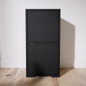Aktenschrank Schwarz - Flexibler Büroschrank: Türen in Schwarz - Hochwertige Materialien - 41 x 81 x 34 cm, Modular