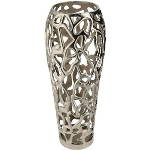 Deko-Vase - silber - Aluminium - 48 cm - [20.0] | Möbel Kraft