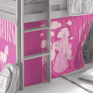 Vorhang Bettvorhang Vorhangstoff für Kinderbett Etagenbett Hochbett 3 teilig Princess