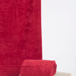 Saunatuch WEWO FASHION AIDA Handtücher Gr. B/L: 80 cm x 200 cm (1 St.), rot (bordeaux) Handtücher Badetücher 80x200 cm, Uni Farben, reine Baumwolle