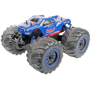 Fernlenkauto Cartronic Big Wheel Monster Truck , Blau , Kunststoff , 42.50x34.00 cm , male , Spielzeug, Kinderspielzeug, Spielzeugautos