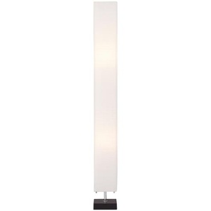 HOME STORY Stehlampe mit weißem Papierschirm, Holzfuß ¦ weiß Ø: 14