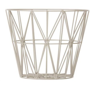 Aufbewahrungskorb, Wire Basket, Drahtkorb, klein, grau, 40 x 35 cm, aus Eisendraht, von Ferm Living