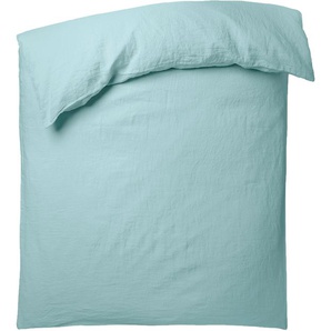 Bettbezug ZOEPPRITZ Stay Bettbezüge B/L: 200 cm x 200 cm, blau Bettwäsche nach Material Vintage-Knitter-Look