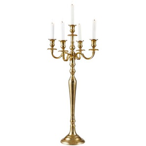 X-Mas Kerzenhalter , Gold , Metall , 37x81x37 cm , zum Stellen , Dekoration, Windlichter & Kerzenhalter, Kerzenhalter