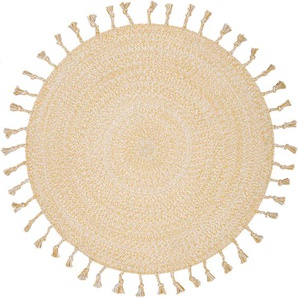 Wunderschöner Teppich Octave, in Mango, 100% Baumwolle, 110 cm Durchmesser, von Nattiot