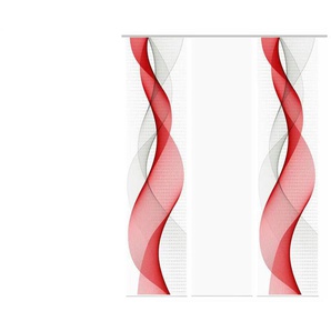 Schiebevorhang Set 3tlg. | rot | 60 cm | 245 cm |