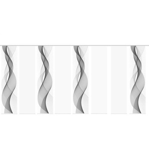 Schiebevorhang Set 8tlg. | grau | 60 cm | 245 cm |