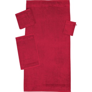 Gästehandtuch ROSS BRILLANT Handtücher Gr. B/L: 30 cm x 50 cm (6 St.), rot (vino) Handtücher Badetücher mit Veloursborde