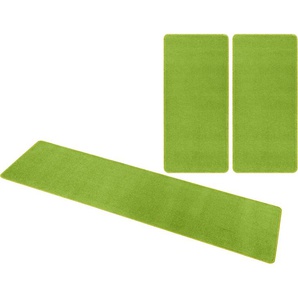 Bettumrandung Shashi HANSE Home, Höhe 8 mm, Kurzflor, Uni-Farben, Bettvorleger, 3-tlg. Läufer-Set, gekettelt
