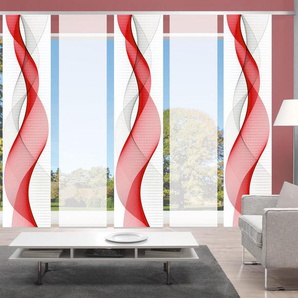Schiebegardine OPALIA 5ER SET, HOME WOHNIDEEN, Paneelwagen (5 St), halbtransparent, Microfaser, HxB: 245x60